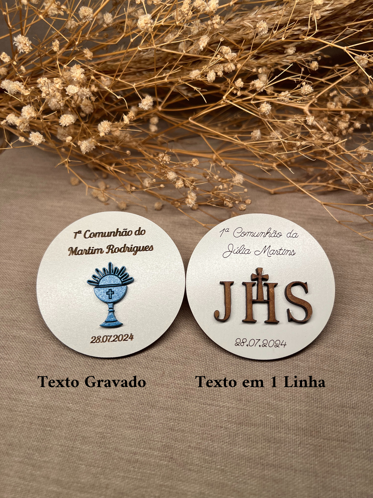 Círculo com Símbolos (Pomba, Cálice ou JHS)