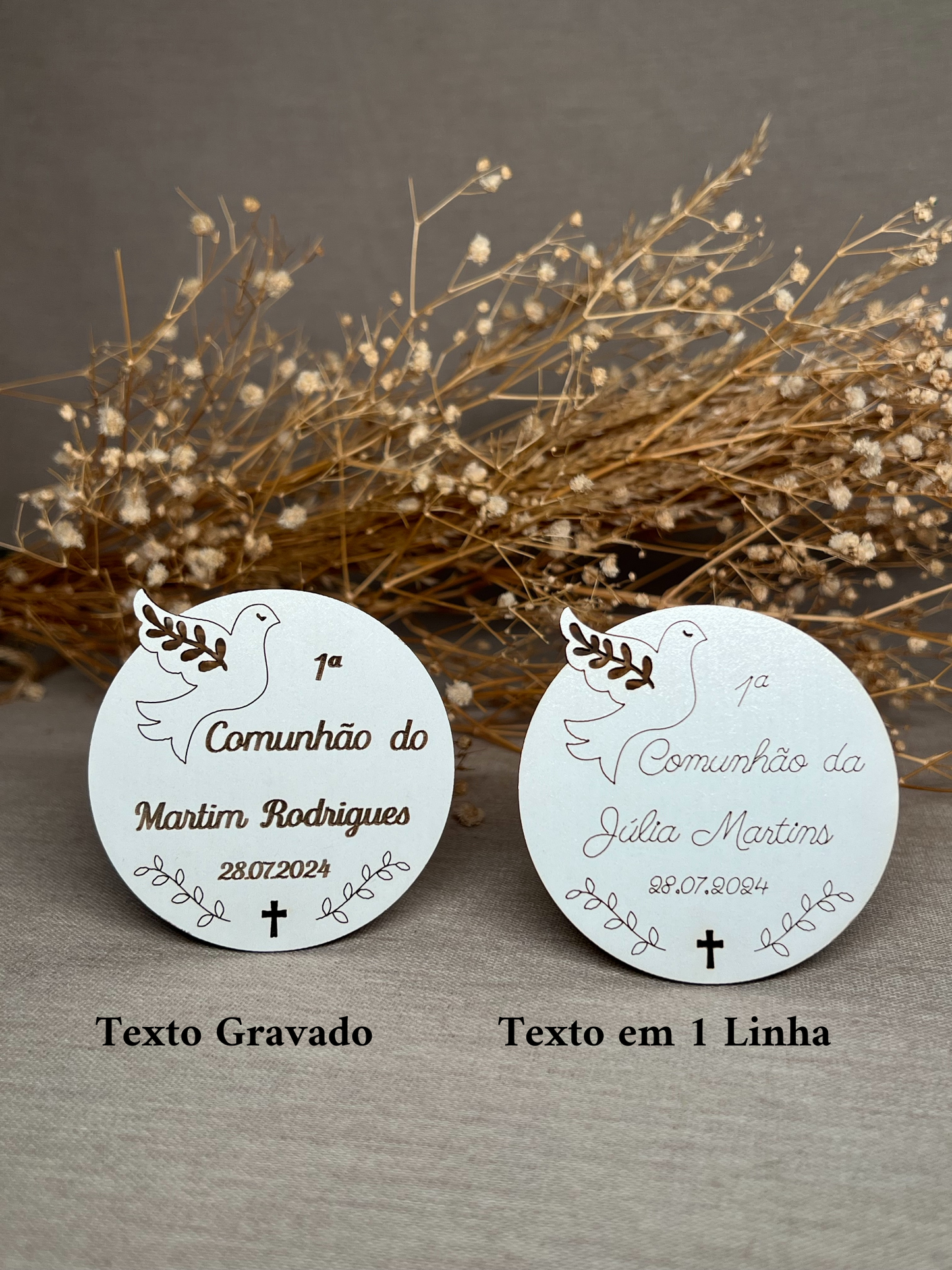 Círculo com Pomba no Canto Superior Esquerdo