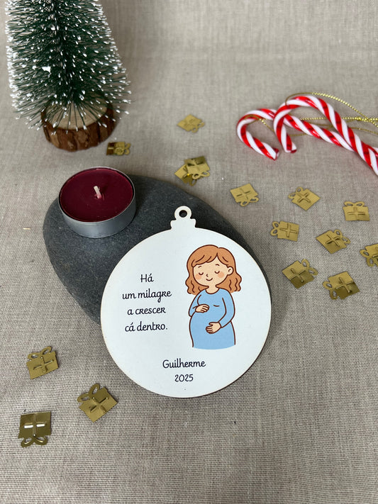 Bola de Natal - Grávida Menino