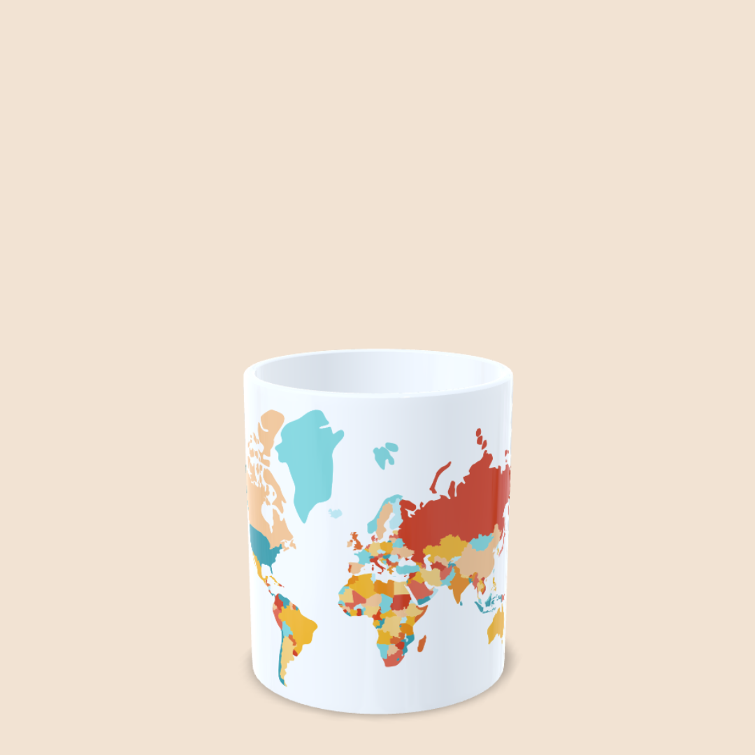 Caneca - Mapa Mundo