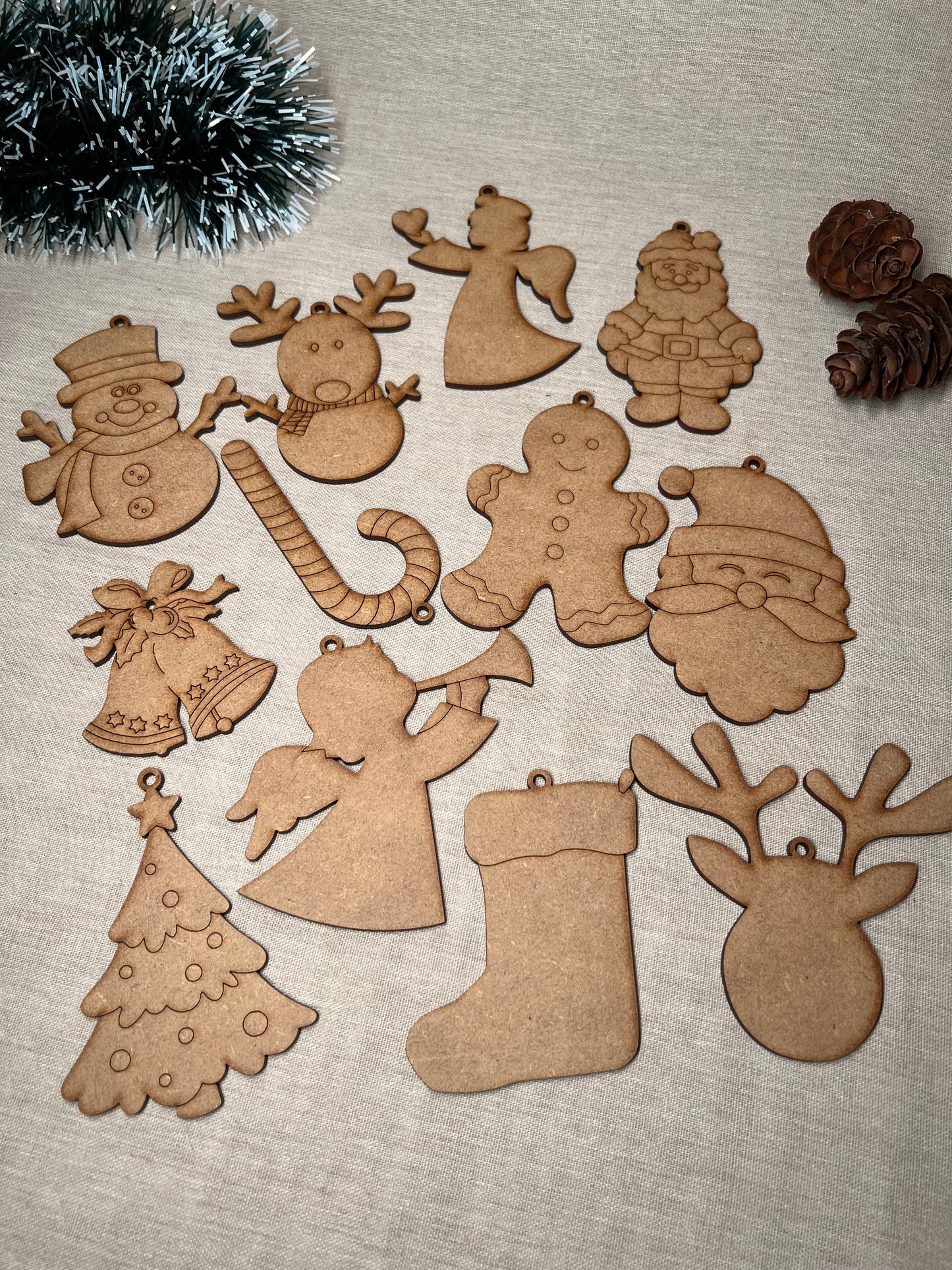 Conjunto 12 enfeites para Árvore de Natal