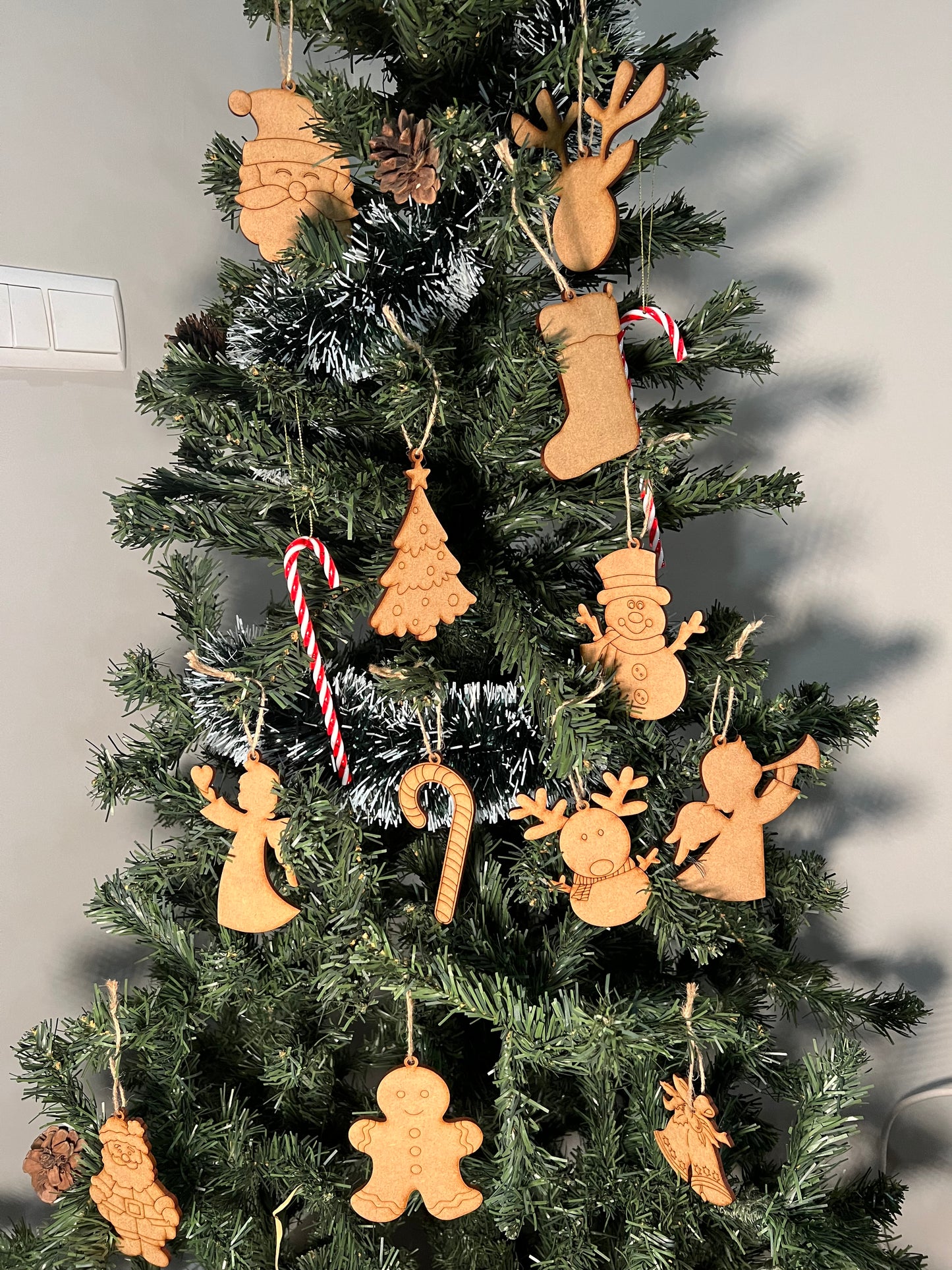 Conjunto 12 enfeites para Árvore de Natal