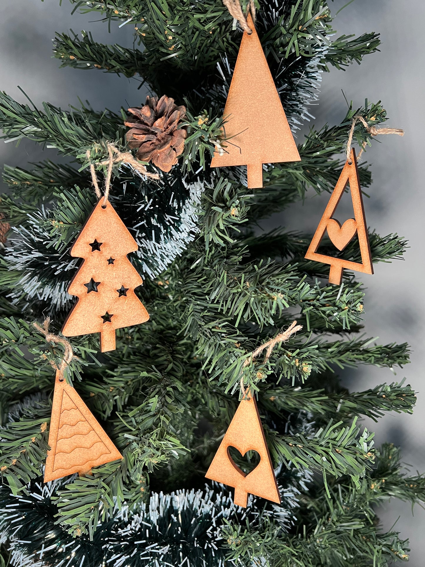 Conjunto 5 enfeites para Árvore de Natal