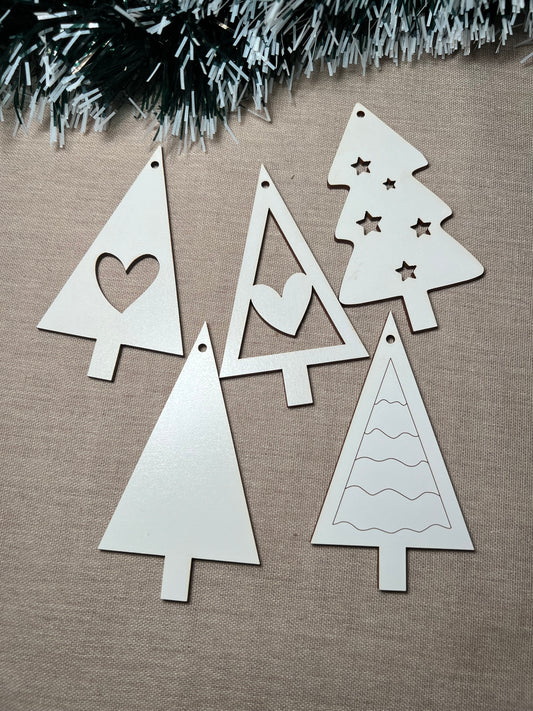 Conjunto 5 enfeites para Árvore de Natal