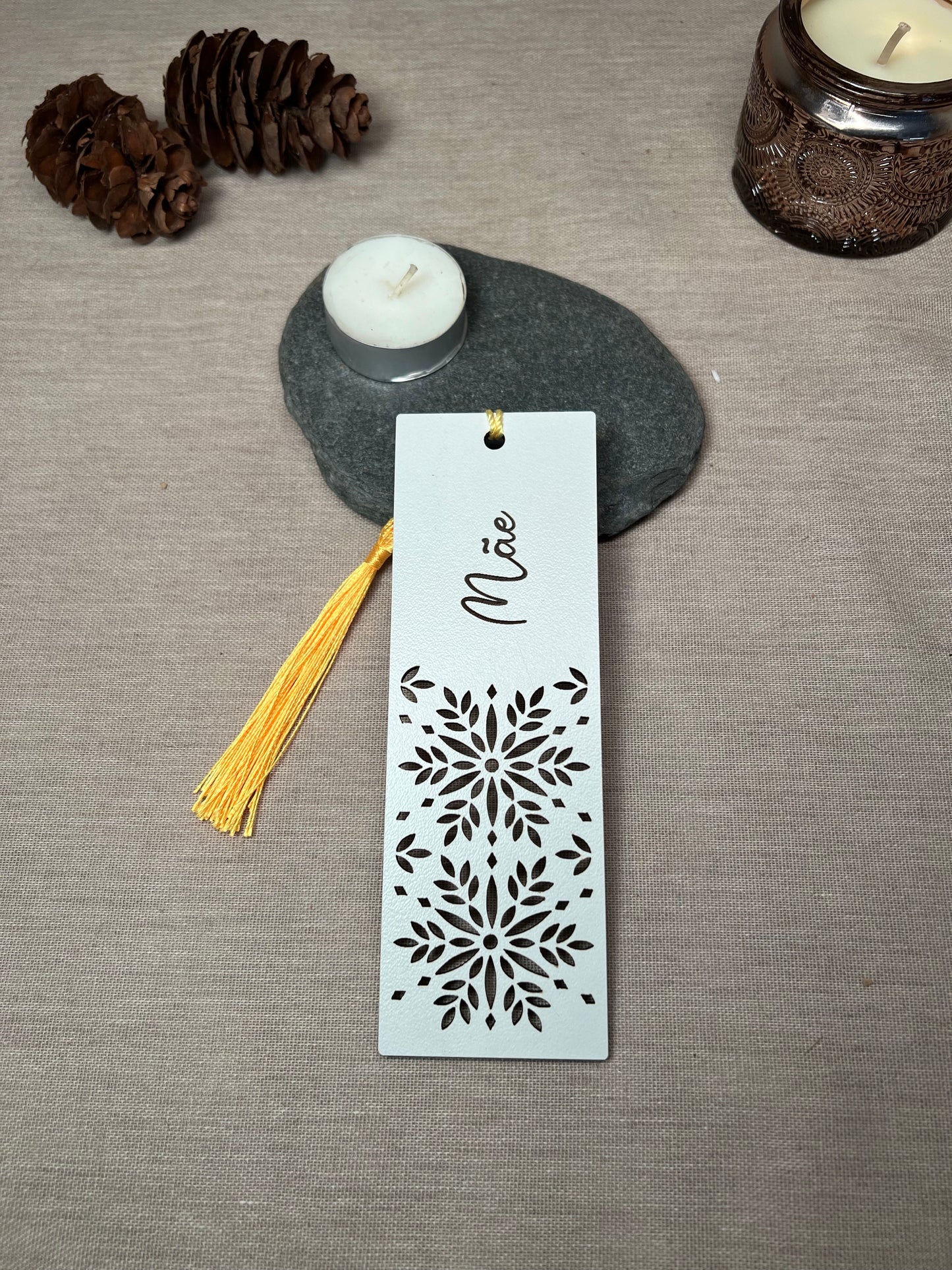 Bookmark with pattern and personalized name
