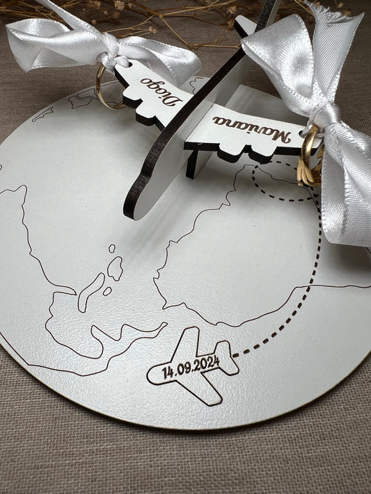 Porta Alianças Avião Grande