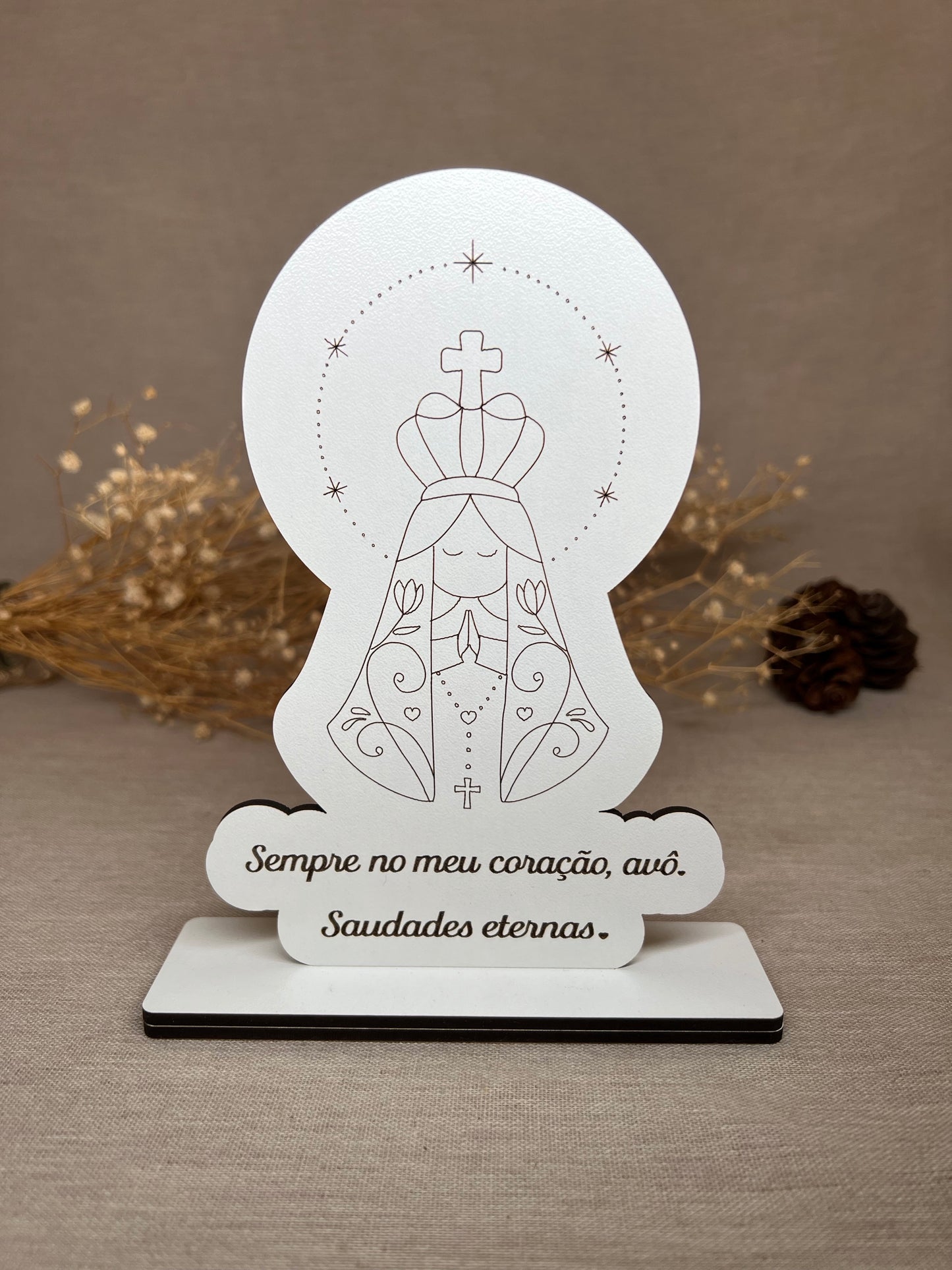 Placa Decorativa Santa a Rezar