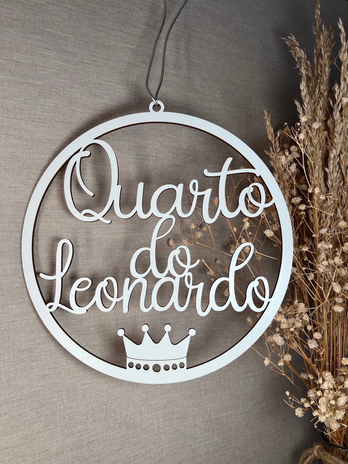 Bola Decorativa "Quarto do Leonardo com Coroa"