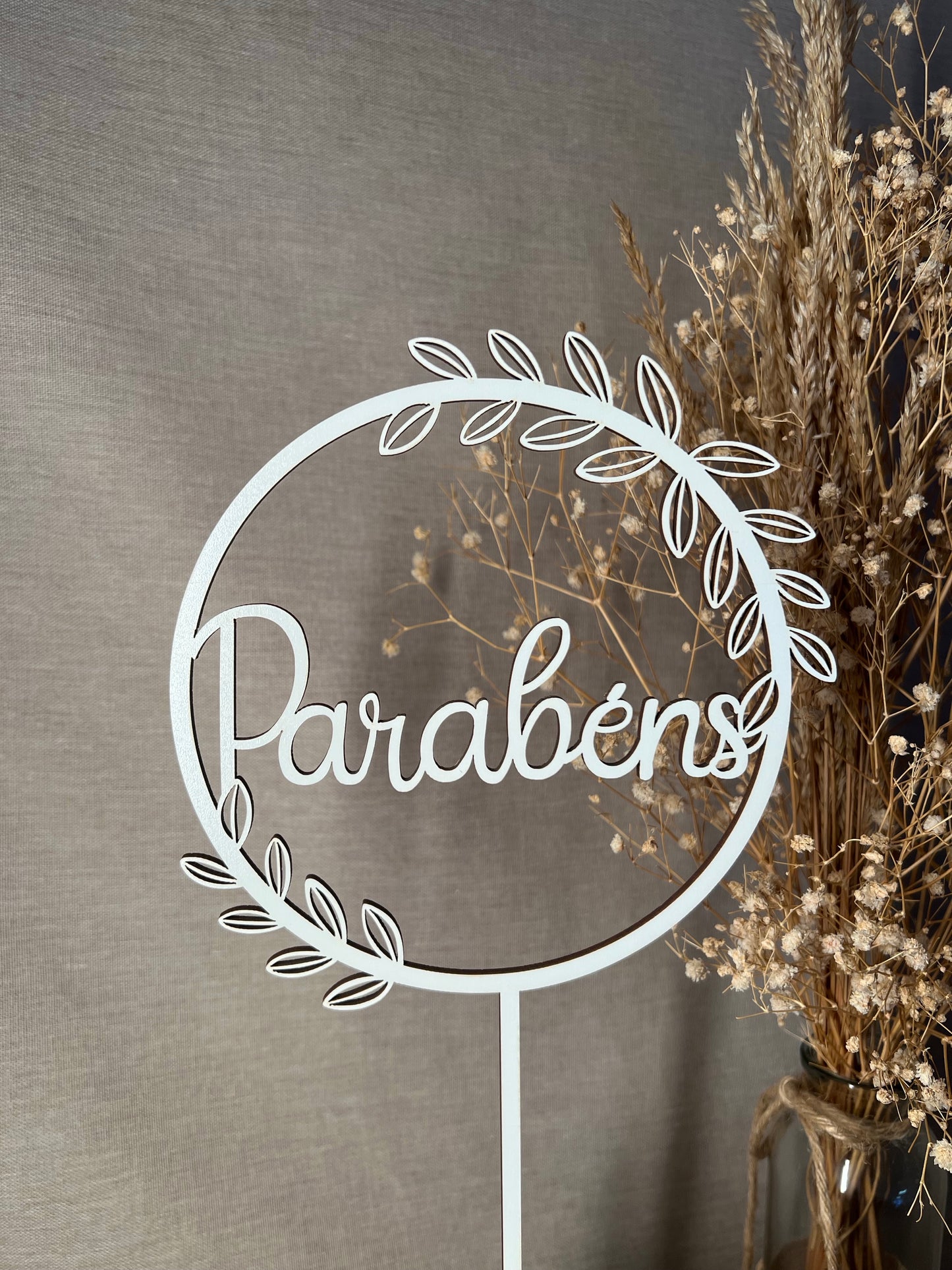 Topo de Bolo "Parabéns"