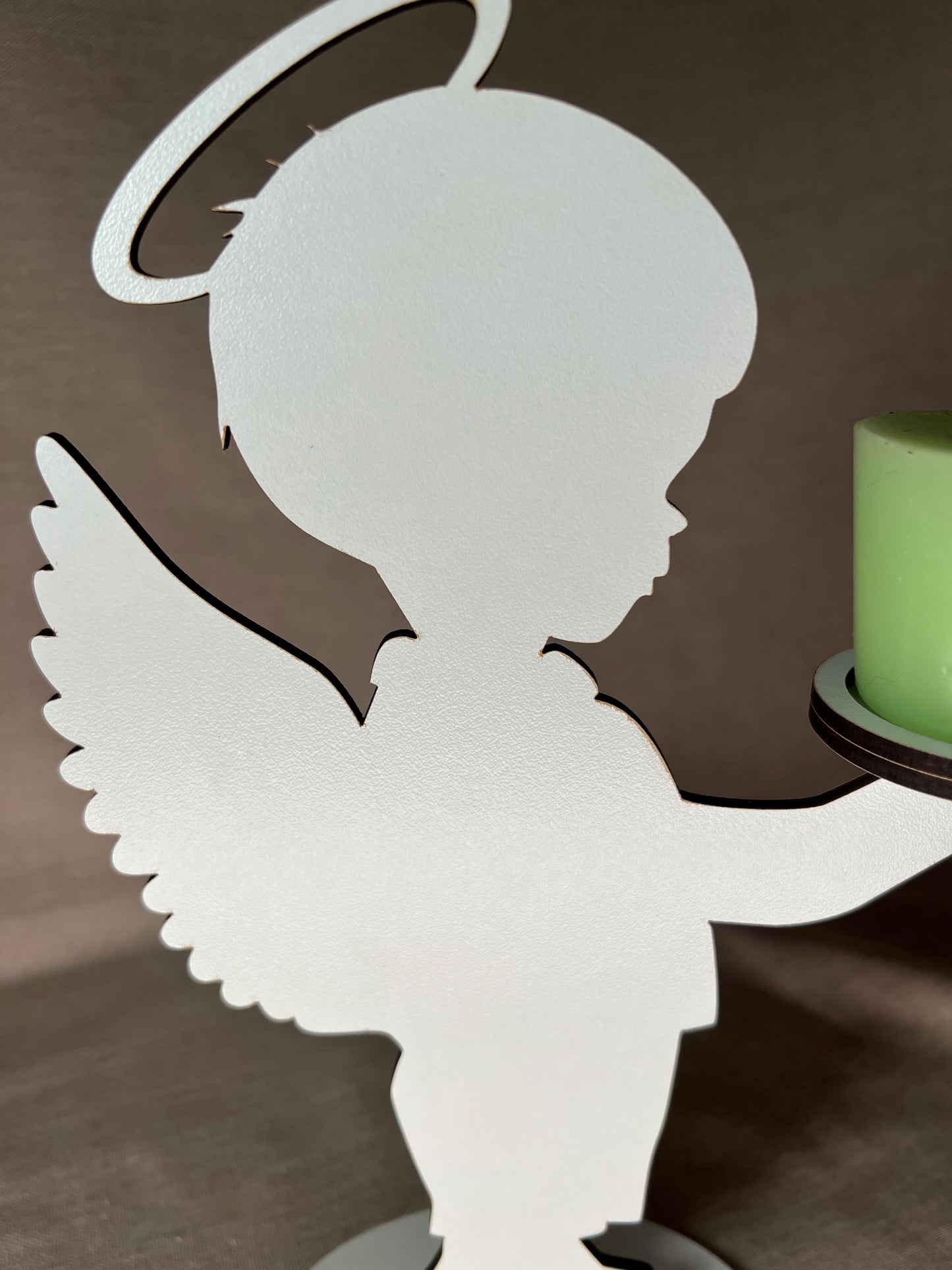 Anjo Decorativo Menino com Suporte de Vela