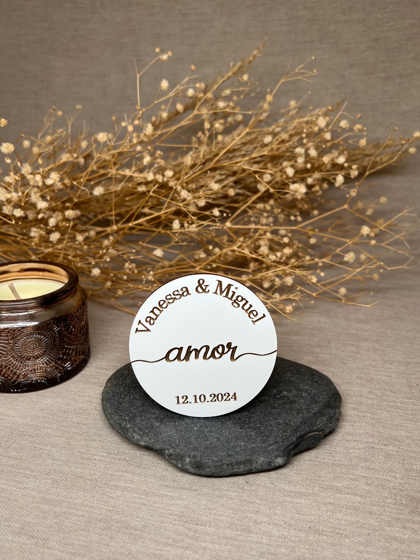 Íman - Circulo com Nomes e palavra Amor