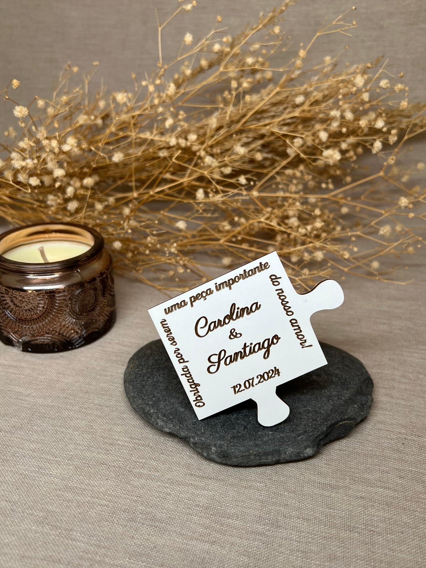Íman - Peça de Puzzle com Frase Gravada