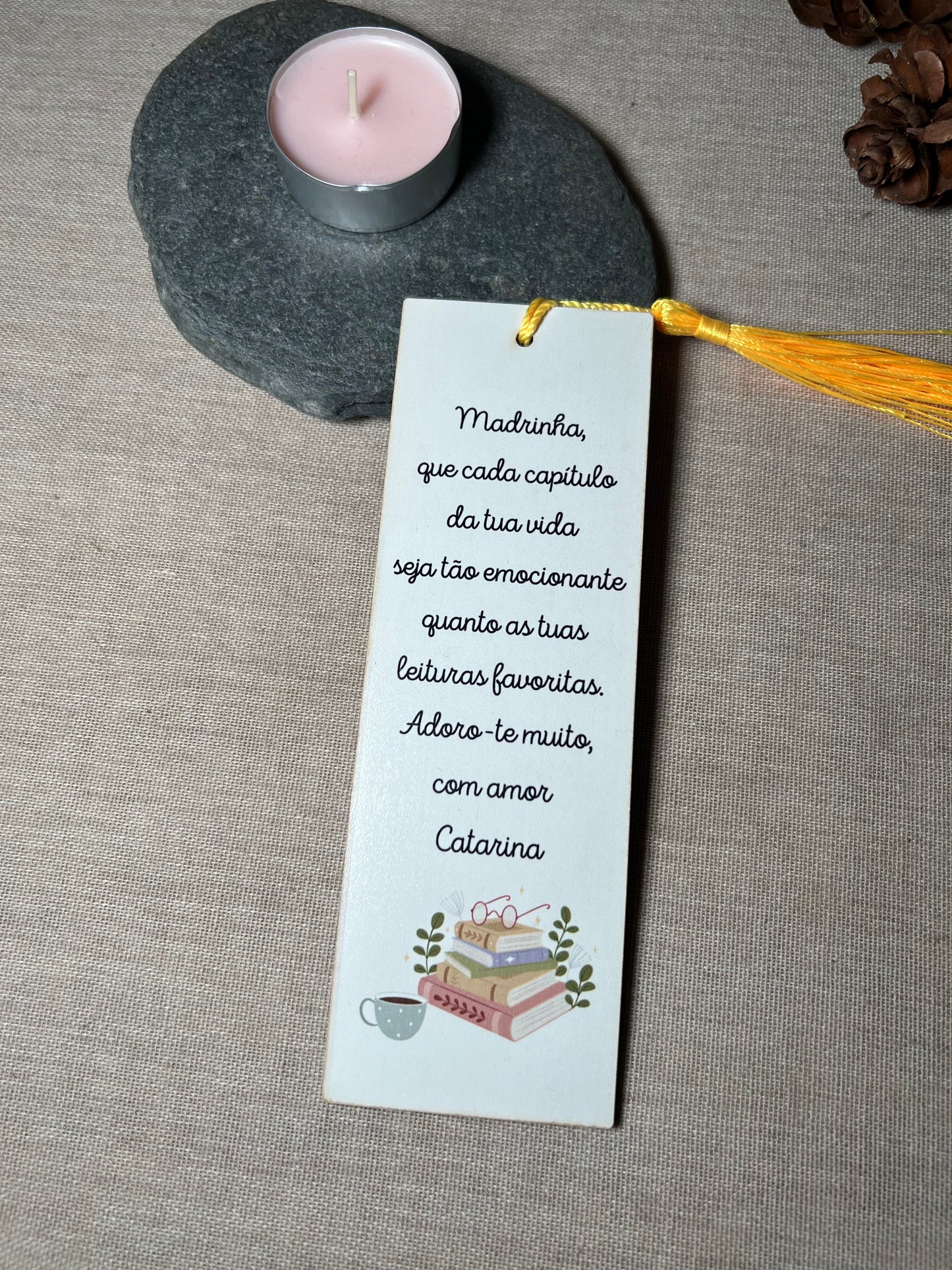 Marcador de Livro com Frase Madrinha