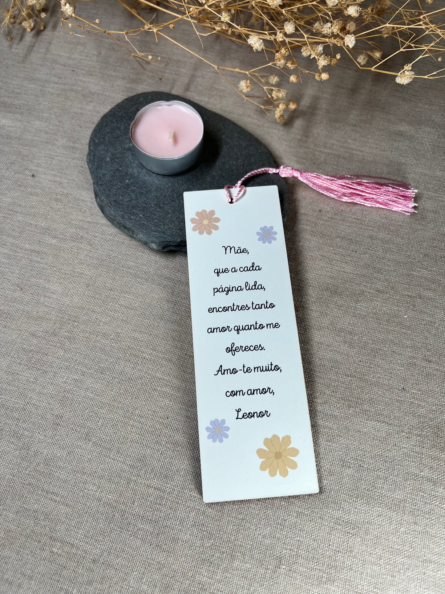 Marcador de Livro com Frase Mãe