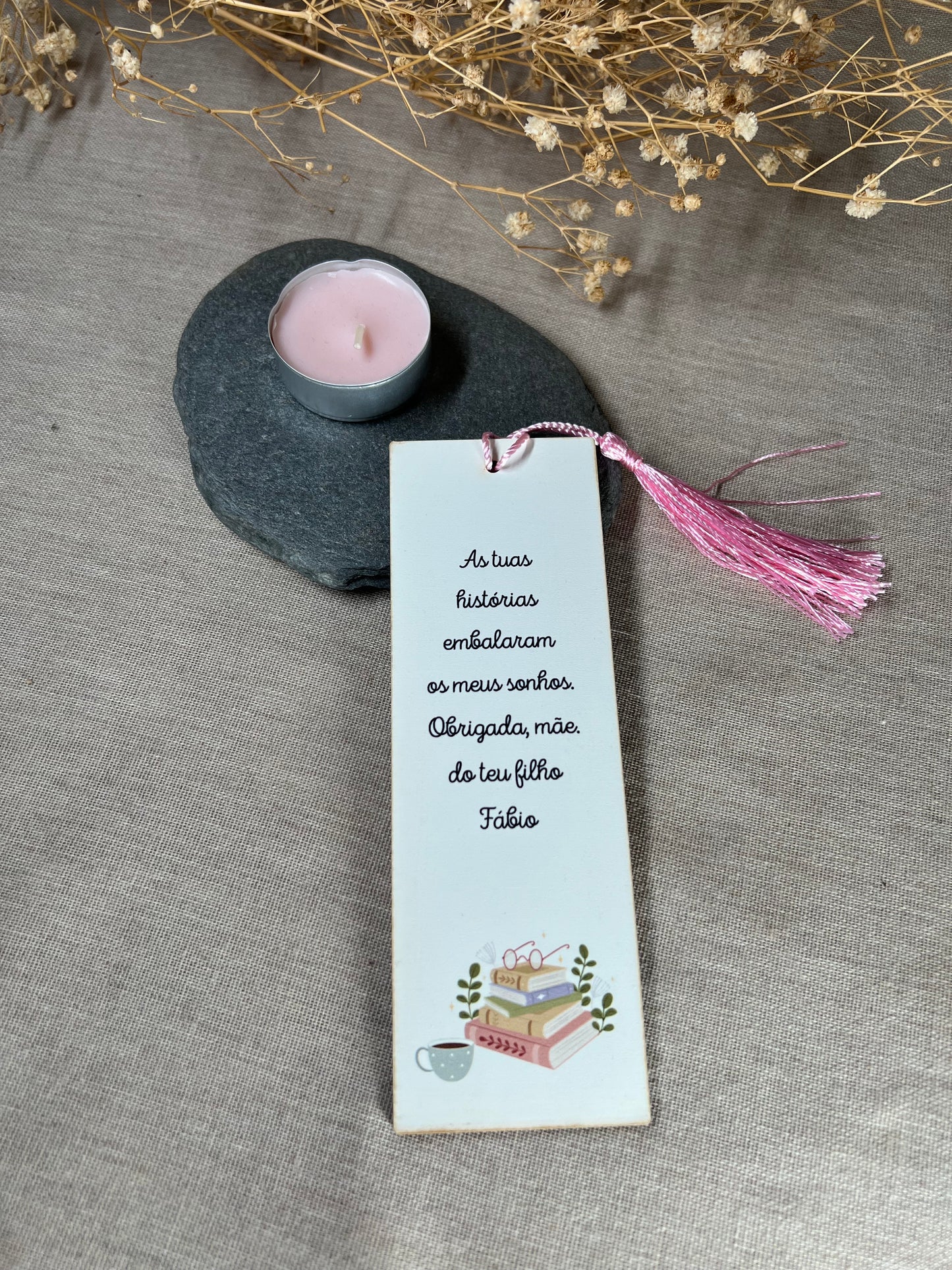 Marcador de Livro com Frase Mãe