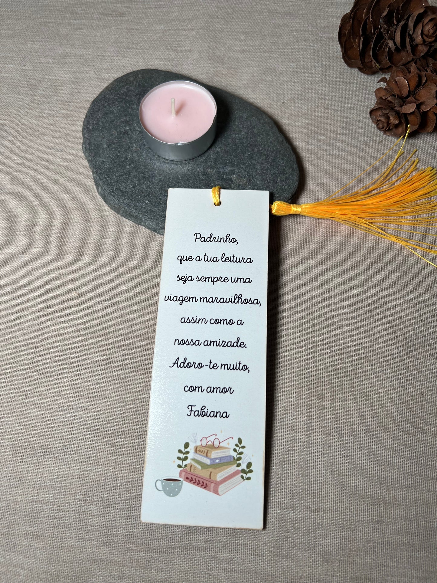 Marcador de Livro com Frase Padrinho