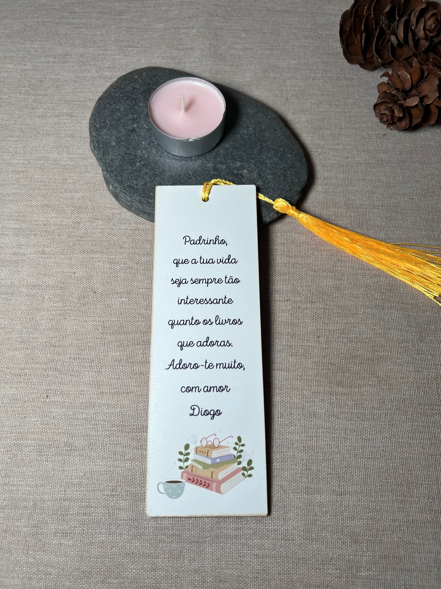 Marcador de Livro com Frase Padrinho