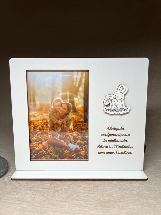 Moldura Coelhinhos e Frase