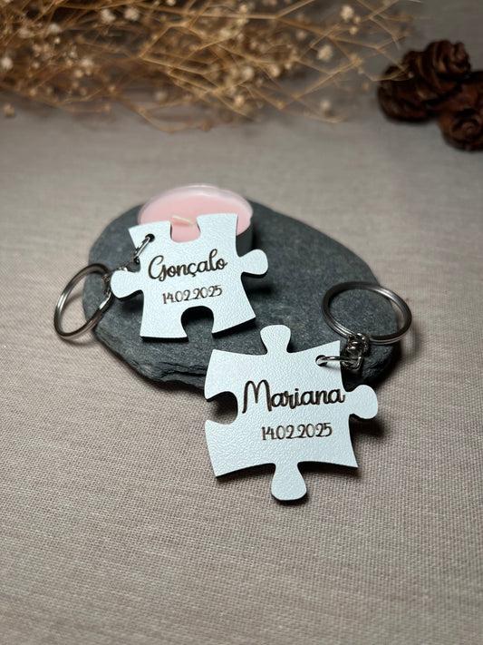 Peça Puzzle com Nomes e Data