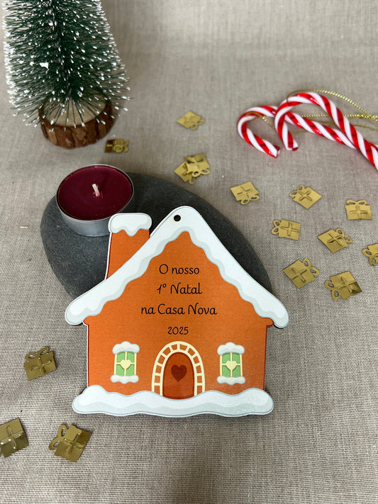 Bola de Natal - 1º Natal Casa Nova com Cor