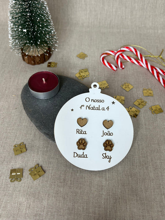 Bola de Natal - Primeiro Natal a 4