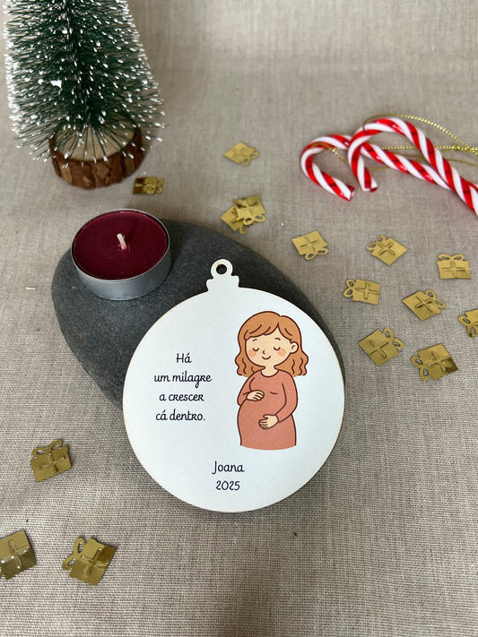 Bola de Natal - Grávida Menina 