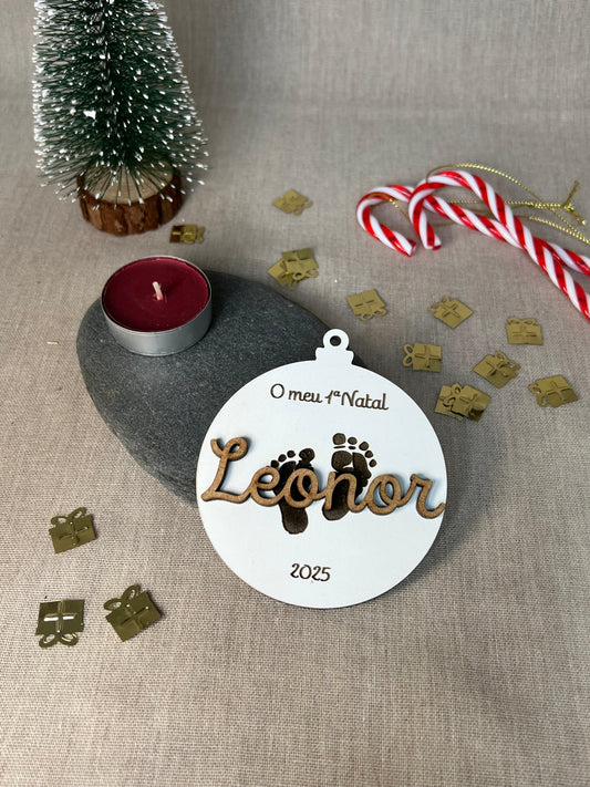 Bola de Natal - O meu 1º Natal e Nome