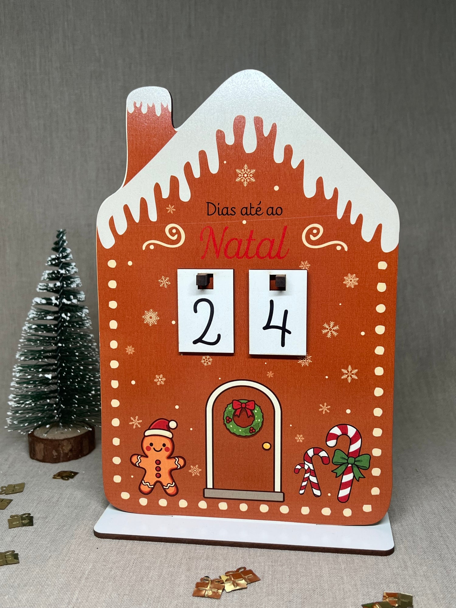 Casa Contagem Decrescente Sublimada de Natal